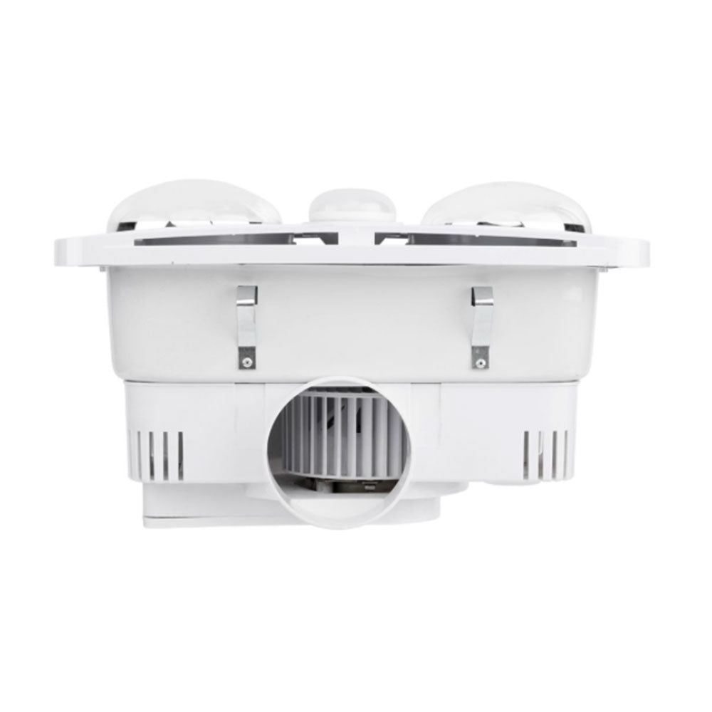 Brilliant 3 In 1 NEWTON Bathroom Heater Lamp Light & Exhaust Fan With 2 Heat & 1 LED Light & Complete Ducting Kit White