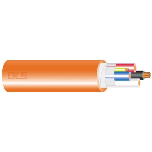 16.0mm 4 Core + Earth Orange Circular Electrical Cable  (per metre)