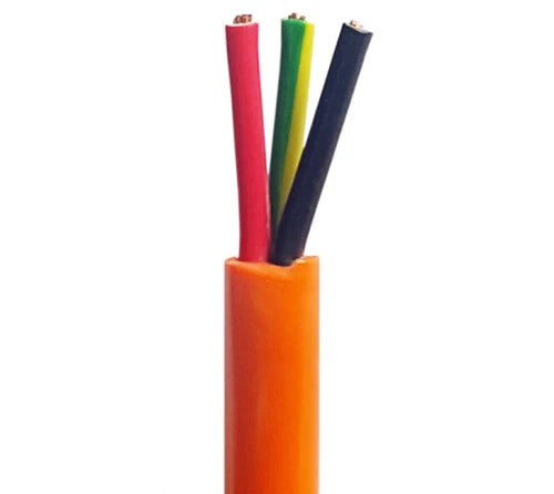 6.0MM2 2 CORE & EARTH ORANGE CIRCULAR (100 Meter Drum)