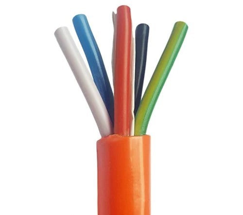 6.0MM 4 CORE & EARTH ORANGE CIRCULAR (100 Meter Drum)