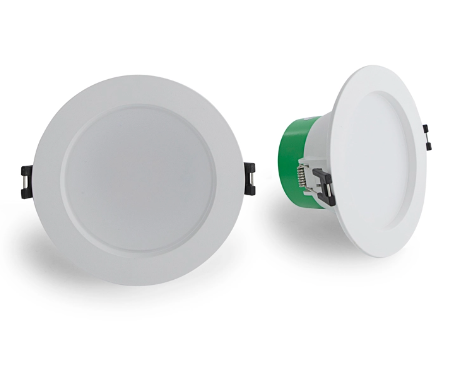 Atom 8 Watt 90mm Cut Out Dimmable LED Recessed Downlight 90 Degrees White With Switchable Kelvin Outputs 800lms