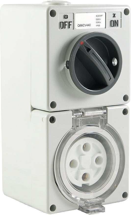 4 Pin Switch Socket Outlet (round pin)