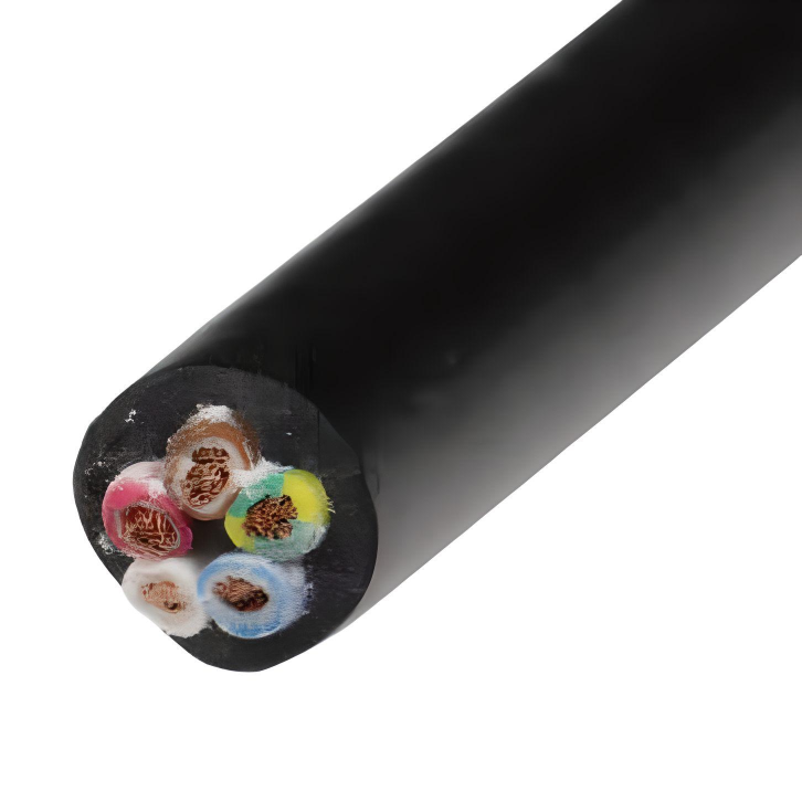 Electra 2.5mm 4 Core & Earth Black Flexible Cable 100 Metre Drum