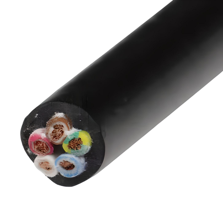 Electra 1.5mm 5 Core Ordinary Duty Flexible Cable Black 100 Metre Drum