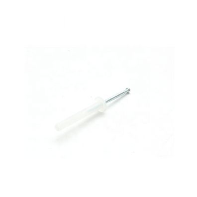 6.5mm x 50mm Mushroom Head Nylon Nail-in Anchor Pk100