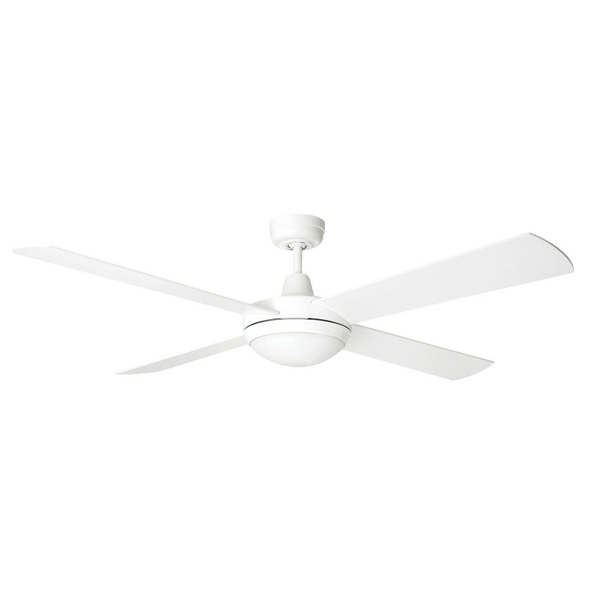 Brilliant 1300mm (52") STORM52 4 Blade Ceiling Sweep Fan With Plywood Blades & Light White