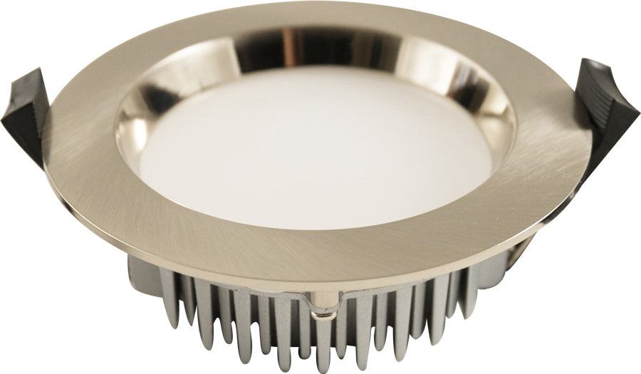 3A 13W Dimmable LED Downlight Kit Recessed Silver (Tri Colour Switchable)
