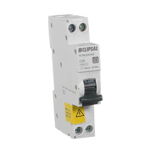 Clipsal Miniature Circuit Breaker & Residual Current Device MCB/RCD RCBO C Curve 1 Pole 4.5kA 30mA