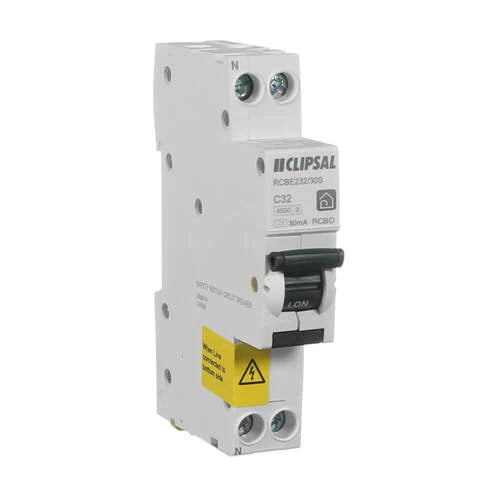 Clipsal Miniature Circuit Breaker & Residual Current Device MCB/RCD RCBO C Curve 1 Pole 4.5kA 30mA