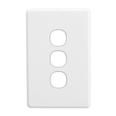 Clipsal 3 Gang CLASSIC C2000 Grid Plate & Surround Standard Cover White