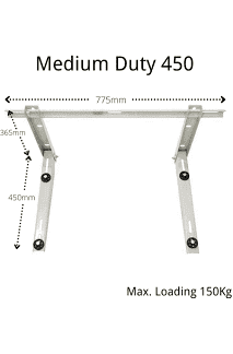 Ezytech 450mm x 365mm x 780mm Air Conditioning Side Bar Mounting Bracket