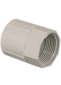 Clipsal 25mm Medium Duty to Plain To Screw Conduit Coupling Grey Each