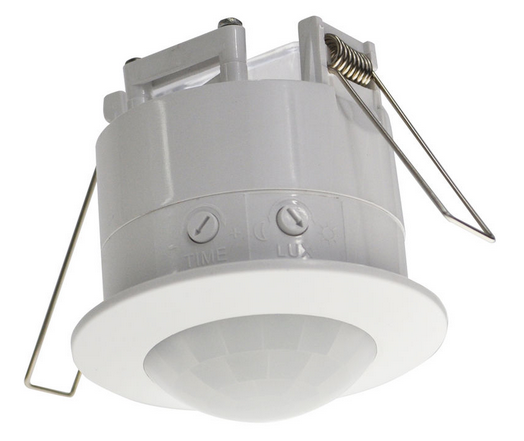 Matelec 360 Degree Flush Mounted Ceiling Movement Sensor IP44 With 6 Metre Detection Range White