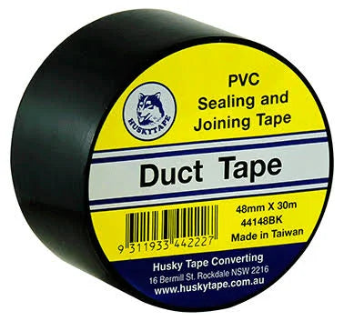 HUSKY PVC Black Duct Tape 48mm x 30m x 0.13m (Roll)