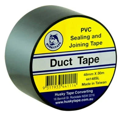 HUSKY PVC Silver Duct Tape 48mm x 30m x 0.13m (Roll)