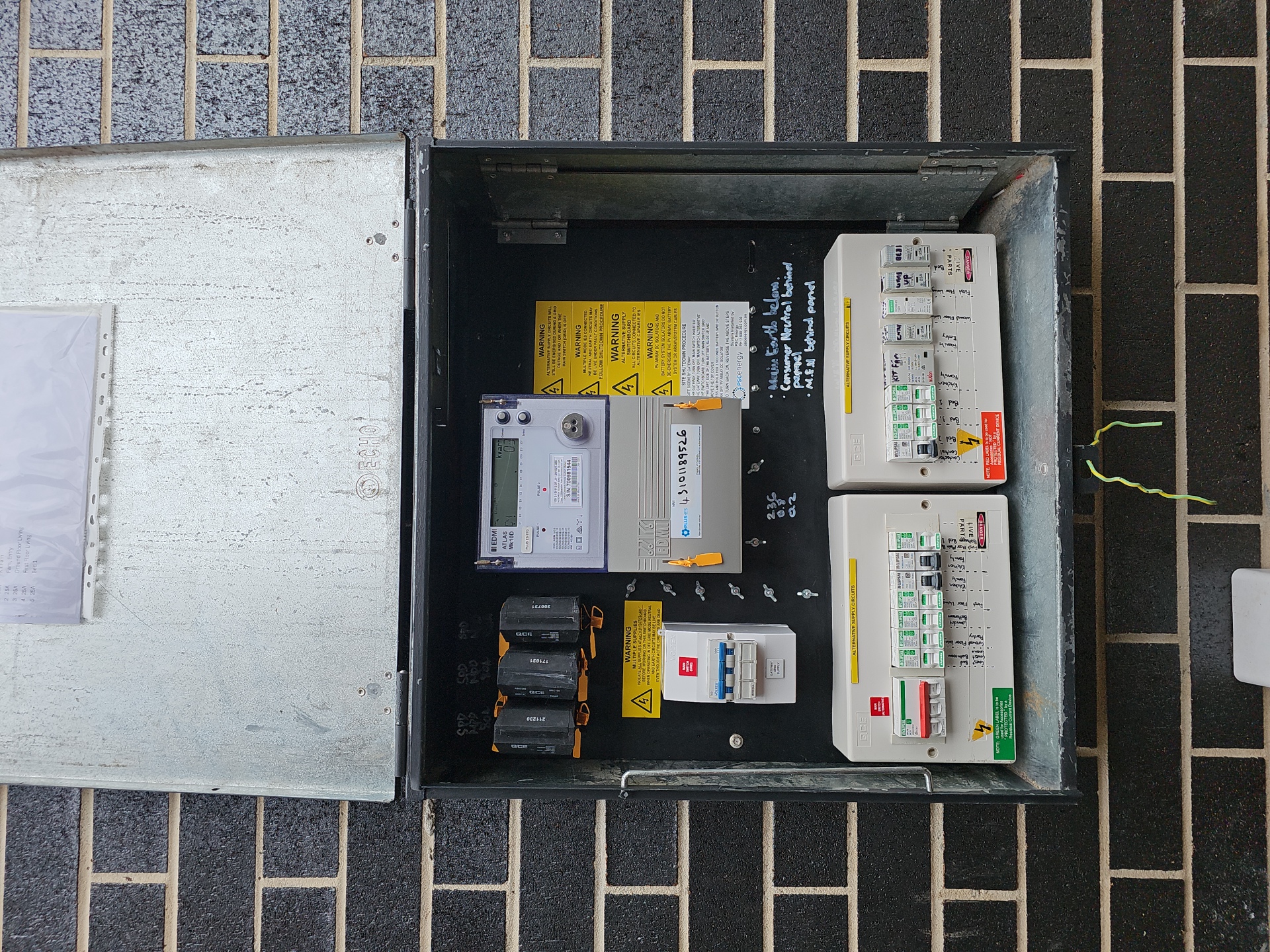 Main switchboard installation for new house